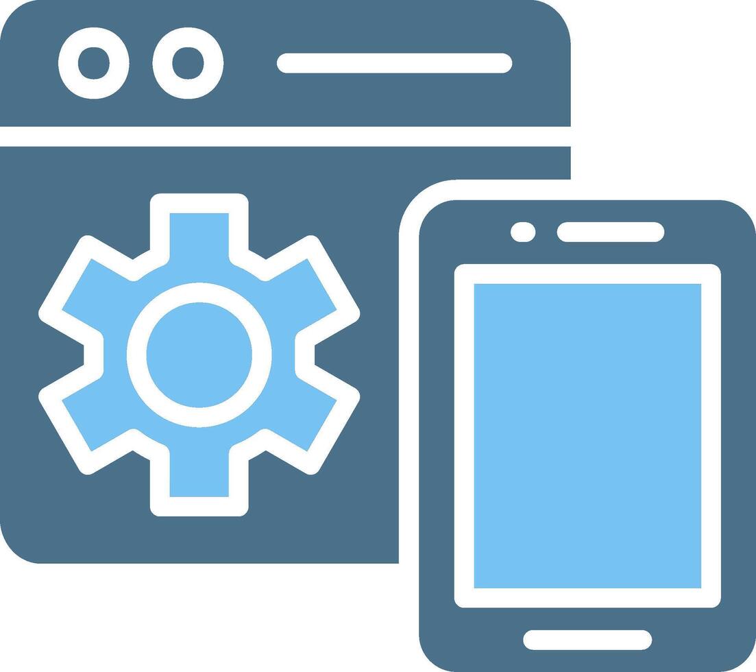 Web Optimization Glyph Two Color Icon Design vector