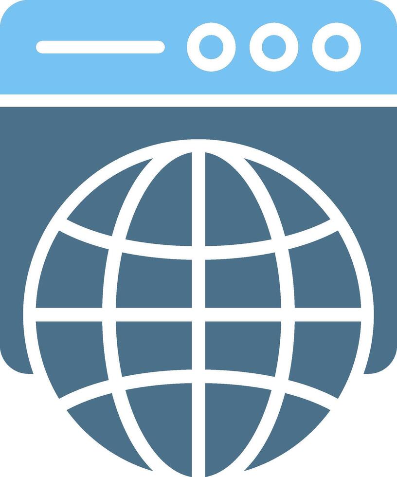 Web Hosting Glyph Two Color Icon Design vector