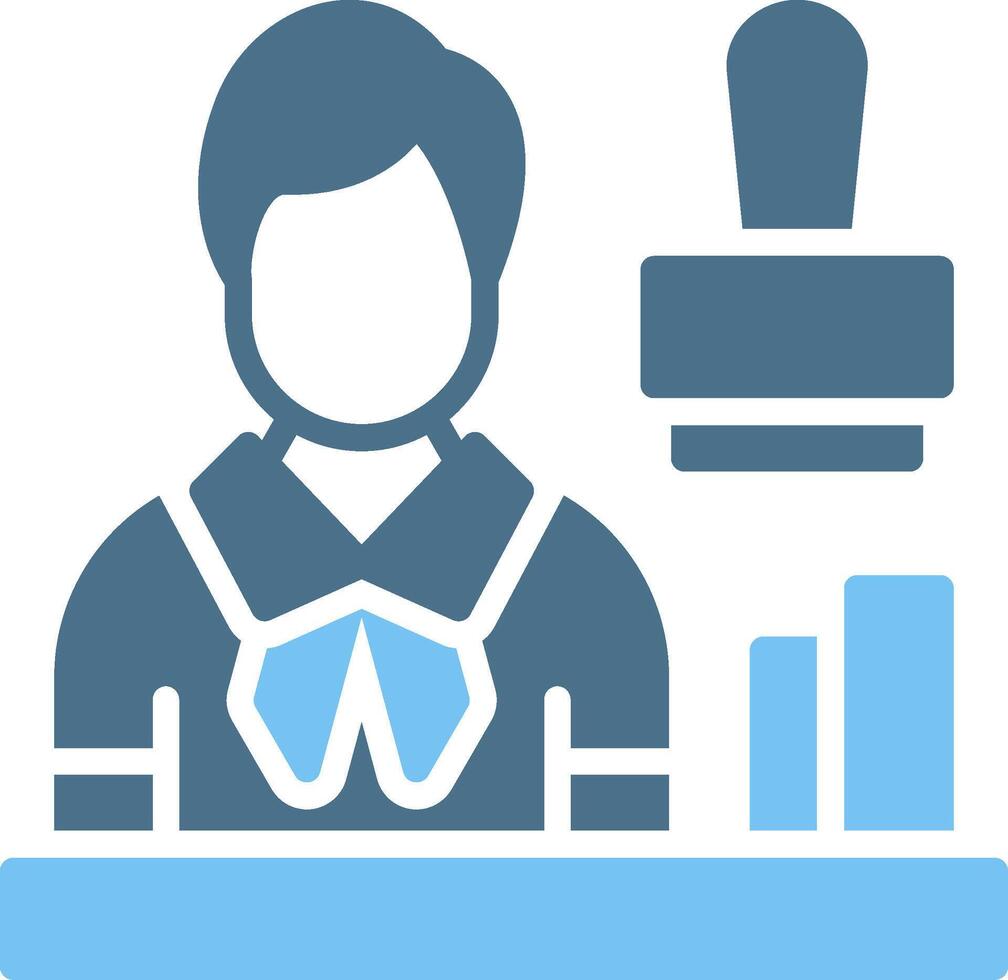 Advocate Glyph Two Color Icon Design vector