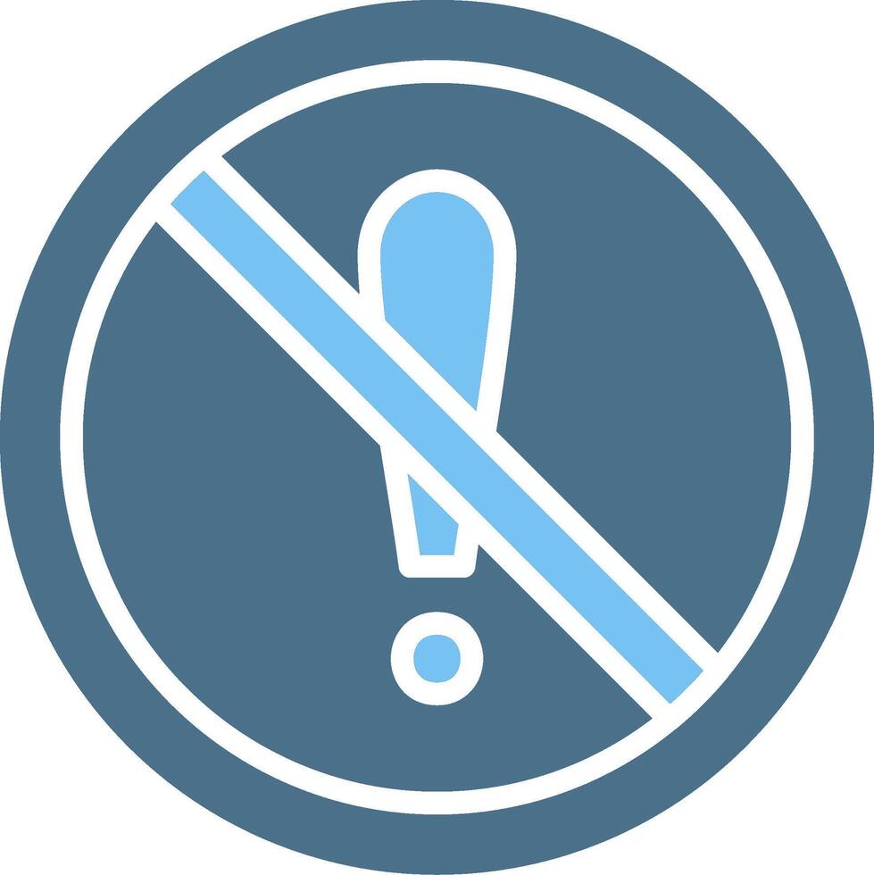 Exclamation Glyph Two Color Icon Design vector