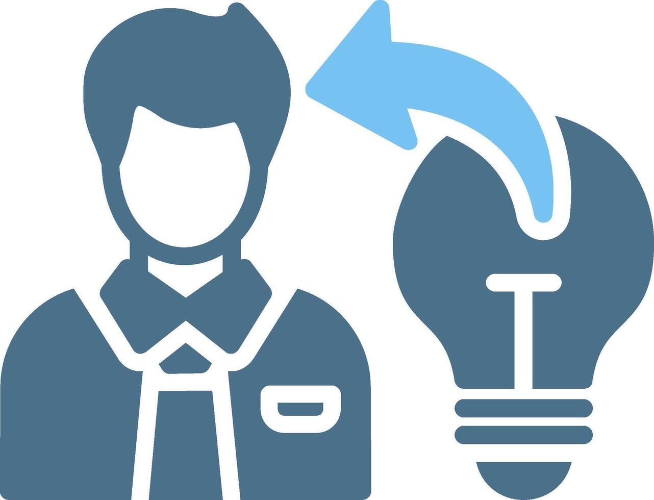 Inspire Glyph Two Color Icon Design vector