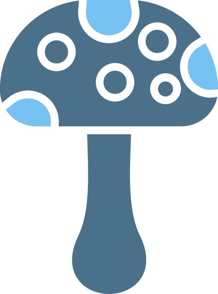 Mushroom Glyph Two Color Icon Design vector