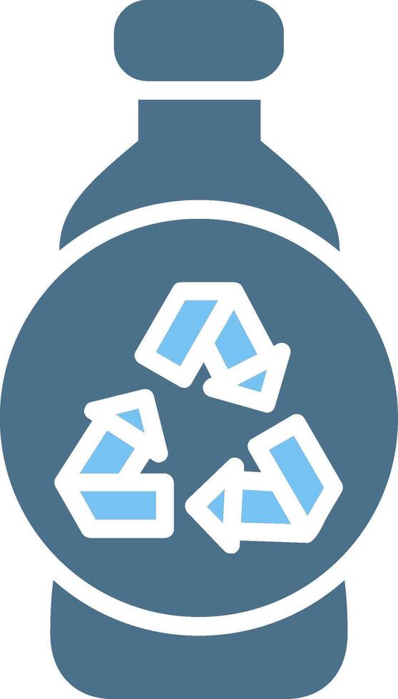 Recycling Glyph Two Color Icon Design vector