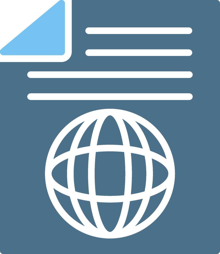 Web Document Glyph Two Color Icon Design vector