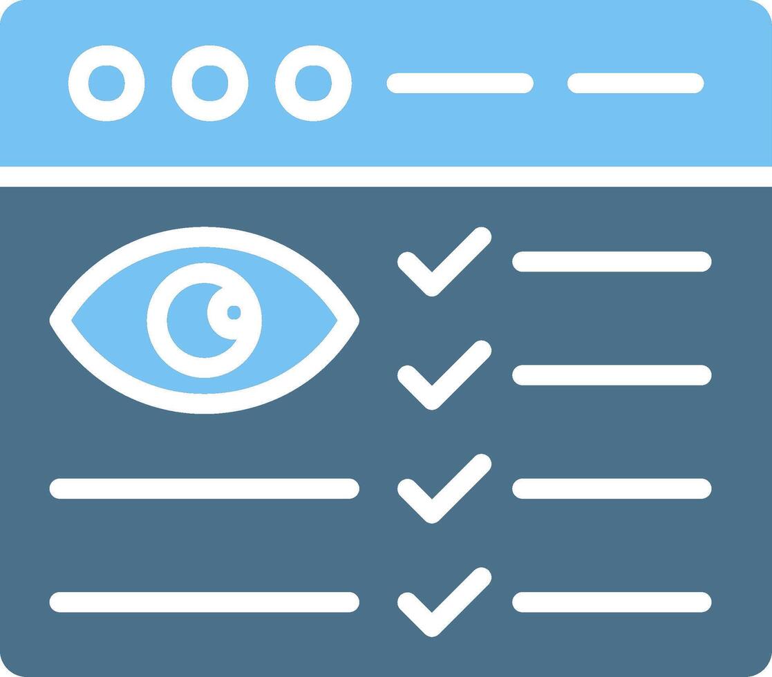 Monitoring Glyph Two Color Icon Design vector