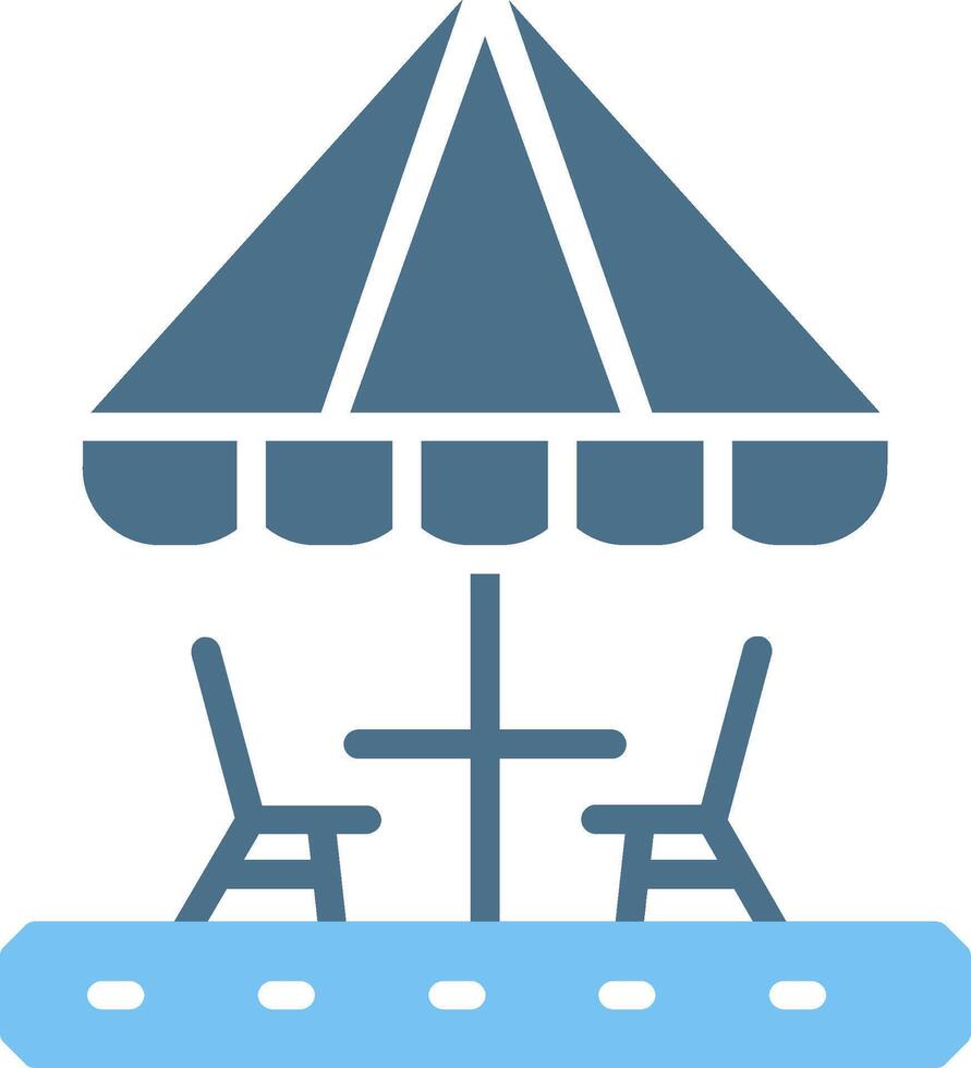 Picnic Area Glyph Two Color Icon Design vector
