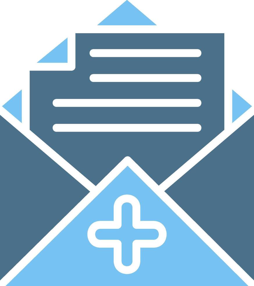 Mail Glyph Two Color Icon Design vector
