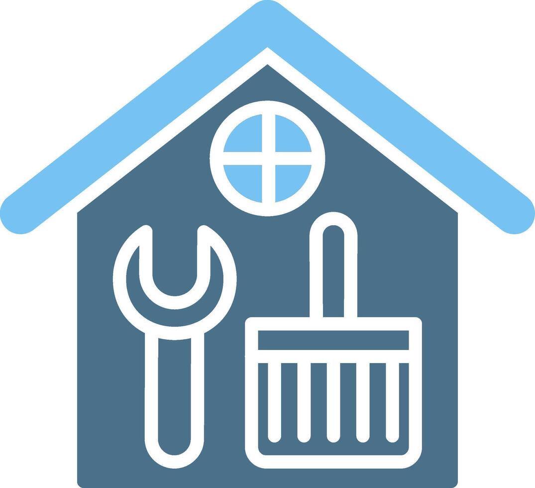 Renovation Glyph Two Color Icon Design vector