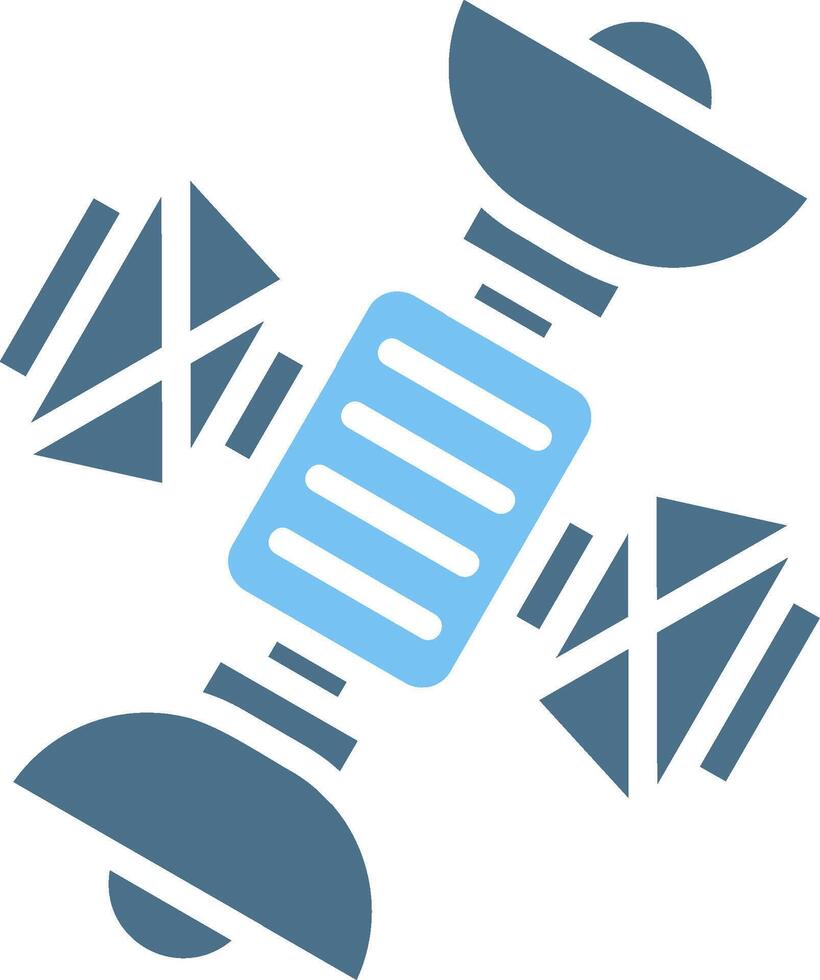 Satellite Tower Glyph Two Color Icon Design vector