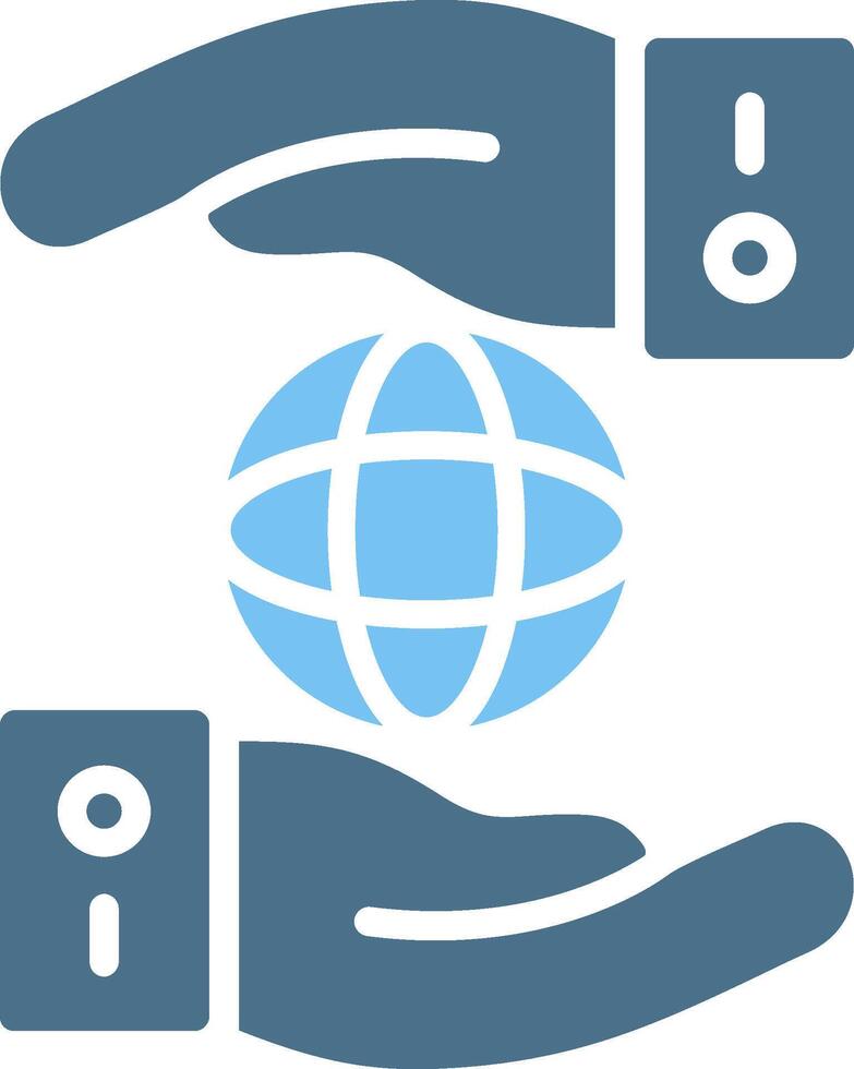 Social Responsibility Glyph Two Color Icon Design vector