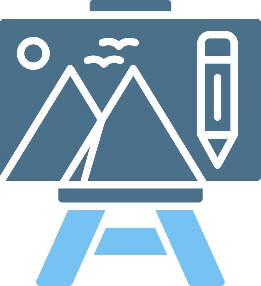 Canvas Glyph Two Color Icon Design vector