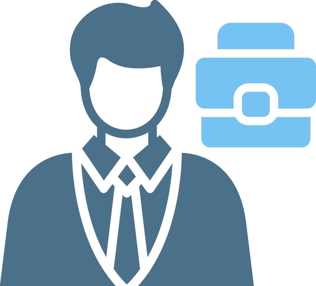 Businessman Glyph Two Color Icon Design vector