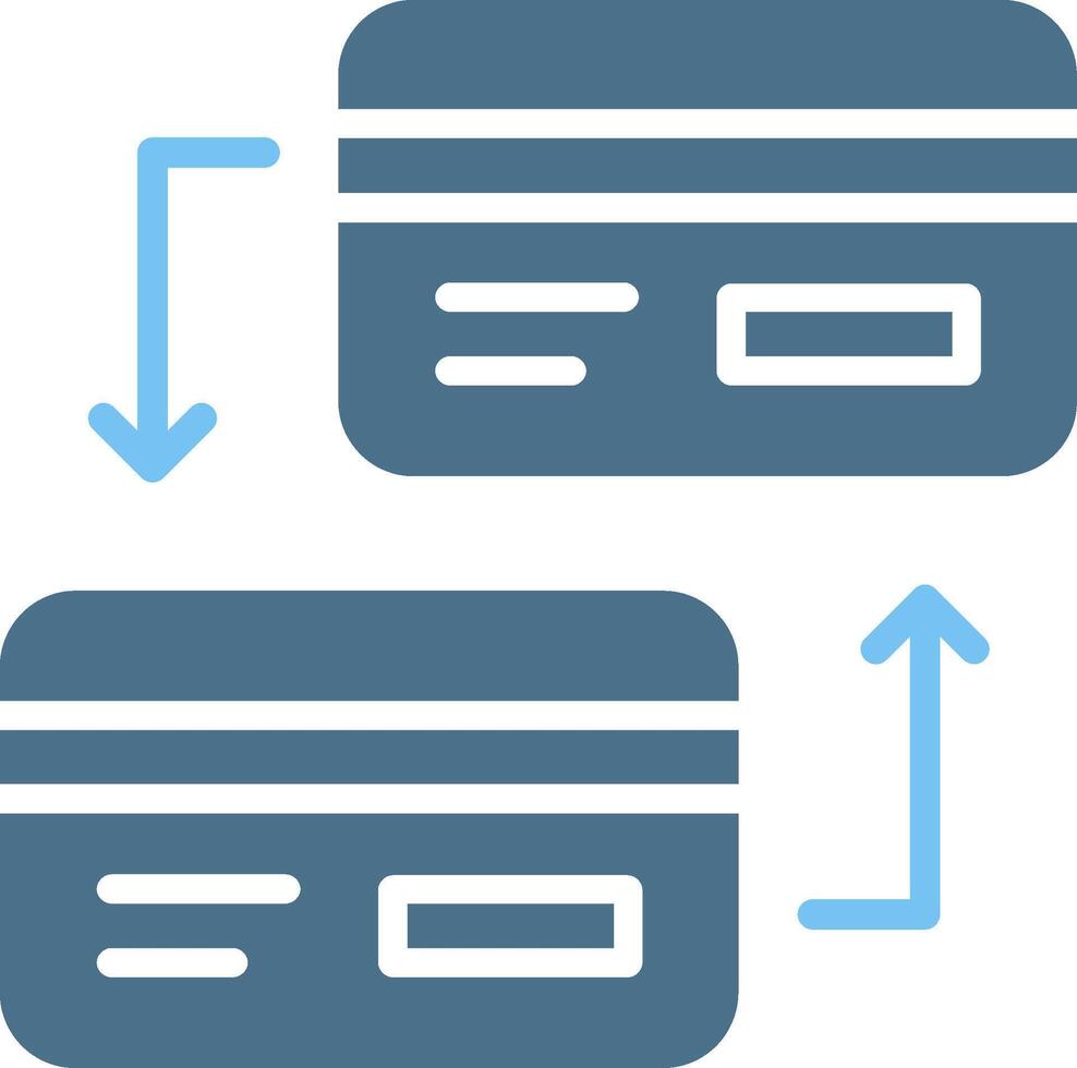 Money Exchange Glyph Two Color Icon Design vector
