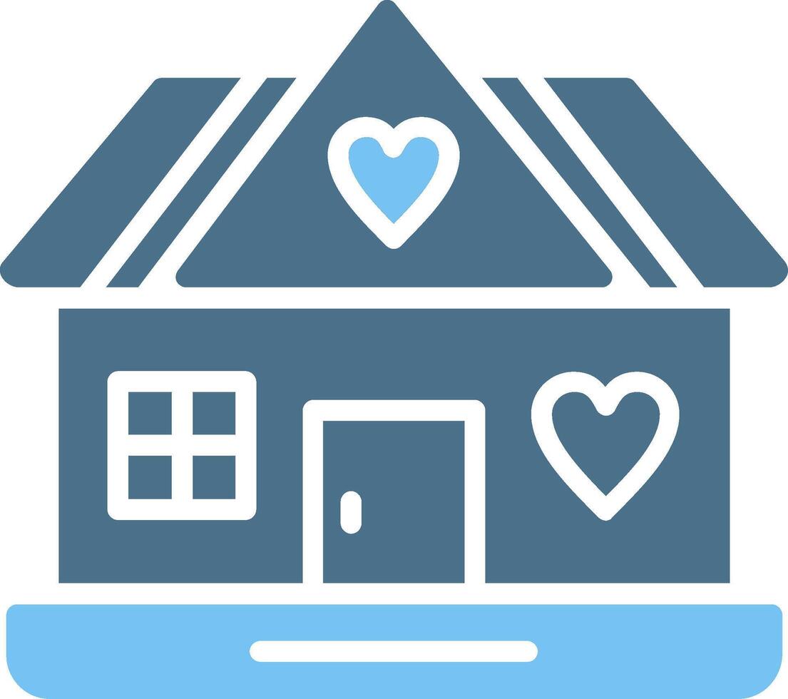 Shelter Glyph Two Color Icon Design vector