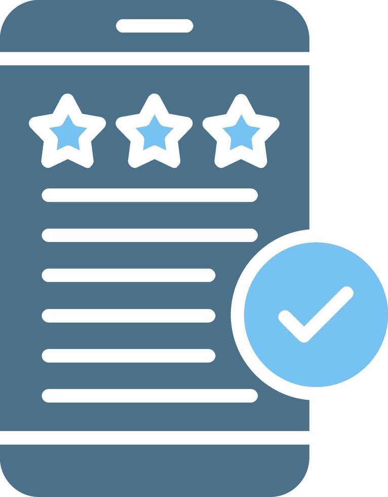 Review Glyph Two Color Icon Design vector