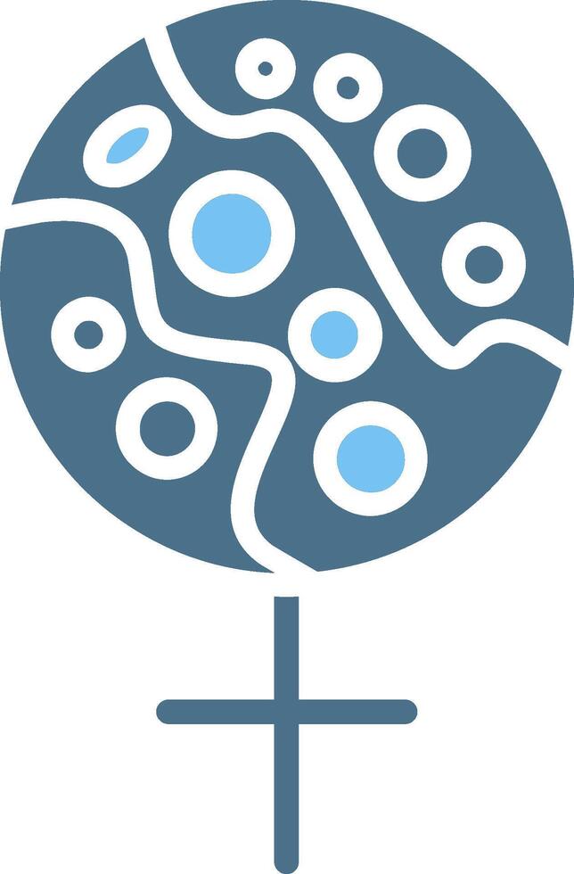 Venus Glyph Two Color Icon Design vector