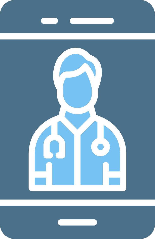OnGlyph Two Color Doctor Glyph Two Color Icon Design vector