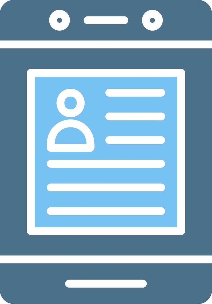 OnGlyph Two Color Resume Glyph Two Color Icon Design vector