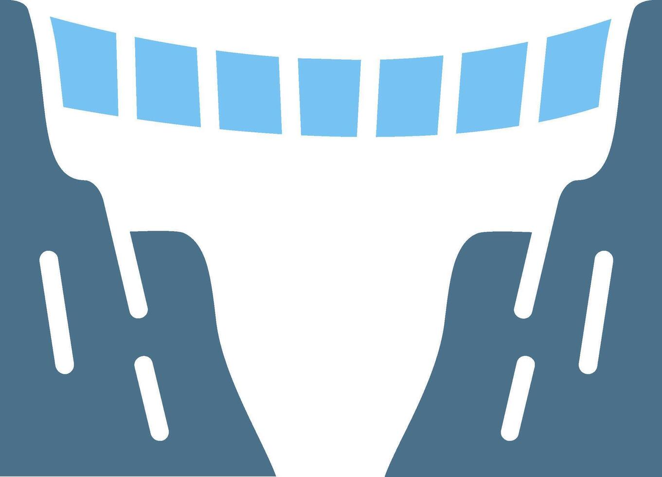 Bridge Glyph Two Color Icon Design vector