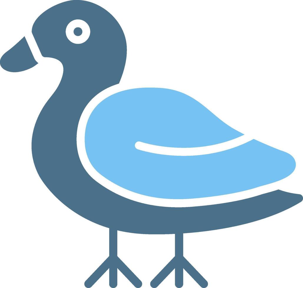 Duck Glyph Two Color Icon Design vector