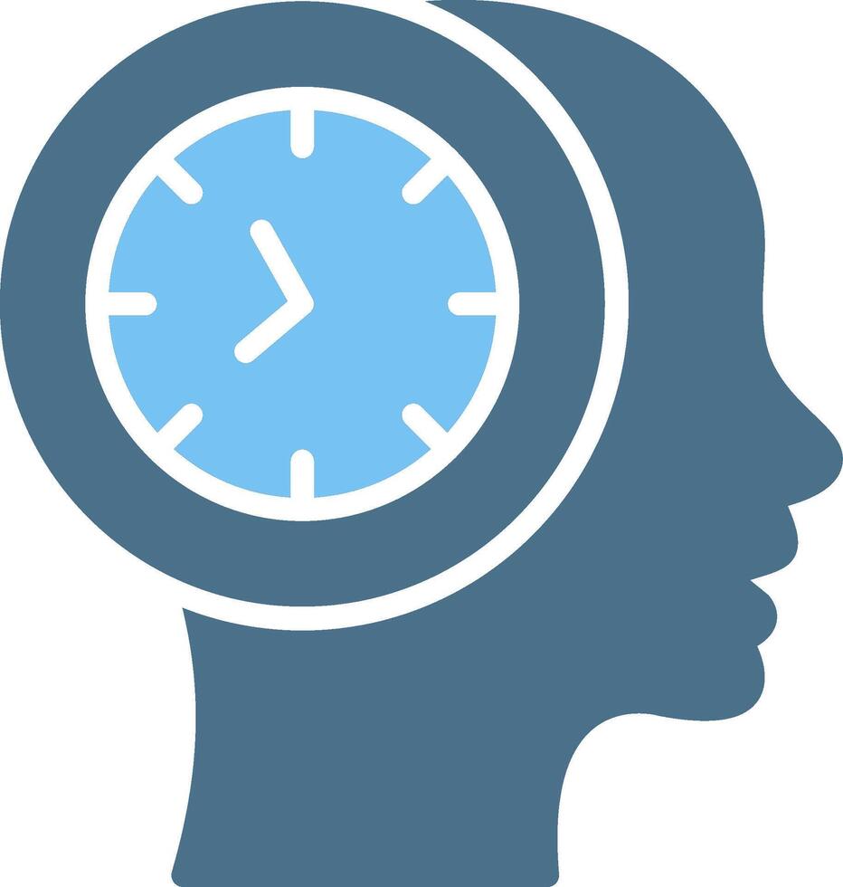 Patience Glyph Two Color Icon Design vector