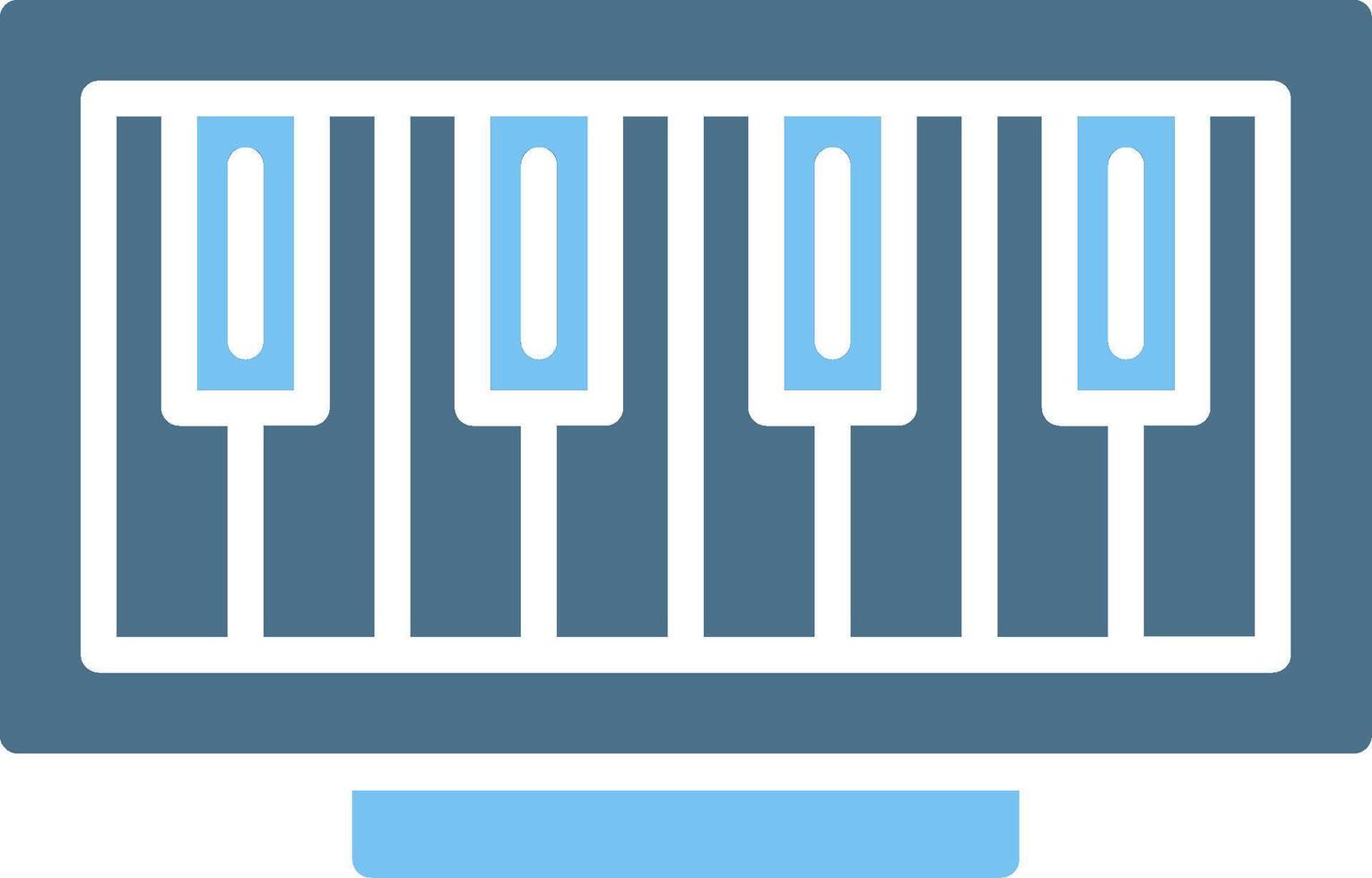 Piano Glyph Two Color Icon Design vector