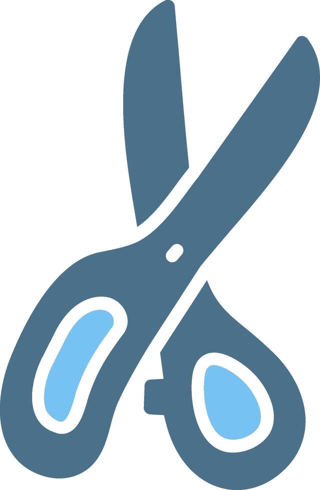 Scissors Glyph Two Color Icon Design vector