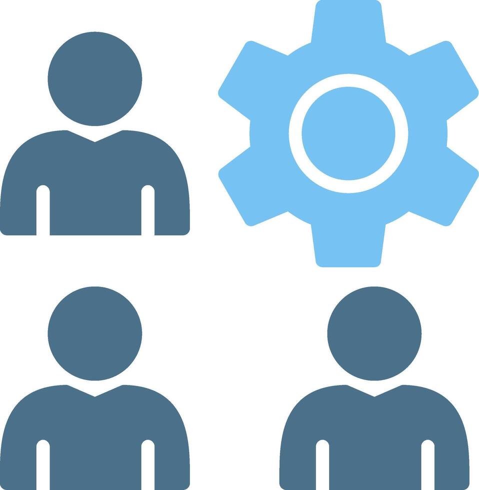 Team Management Glyph Two Color Icon Design vector