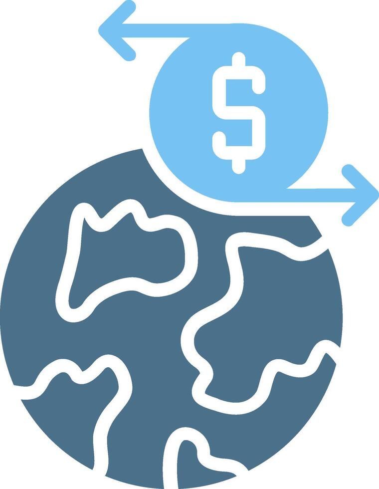Trade Glyph Two Color Icon Design vector