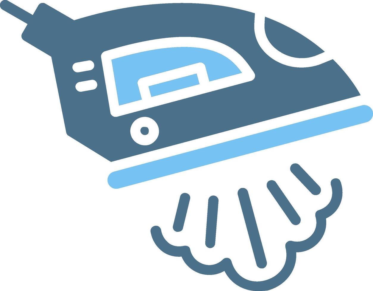 Steam Iron Glyph Two Color Icon Design vector