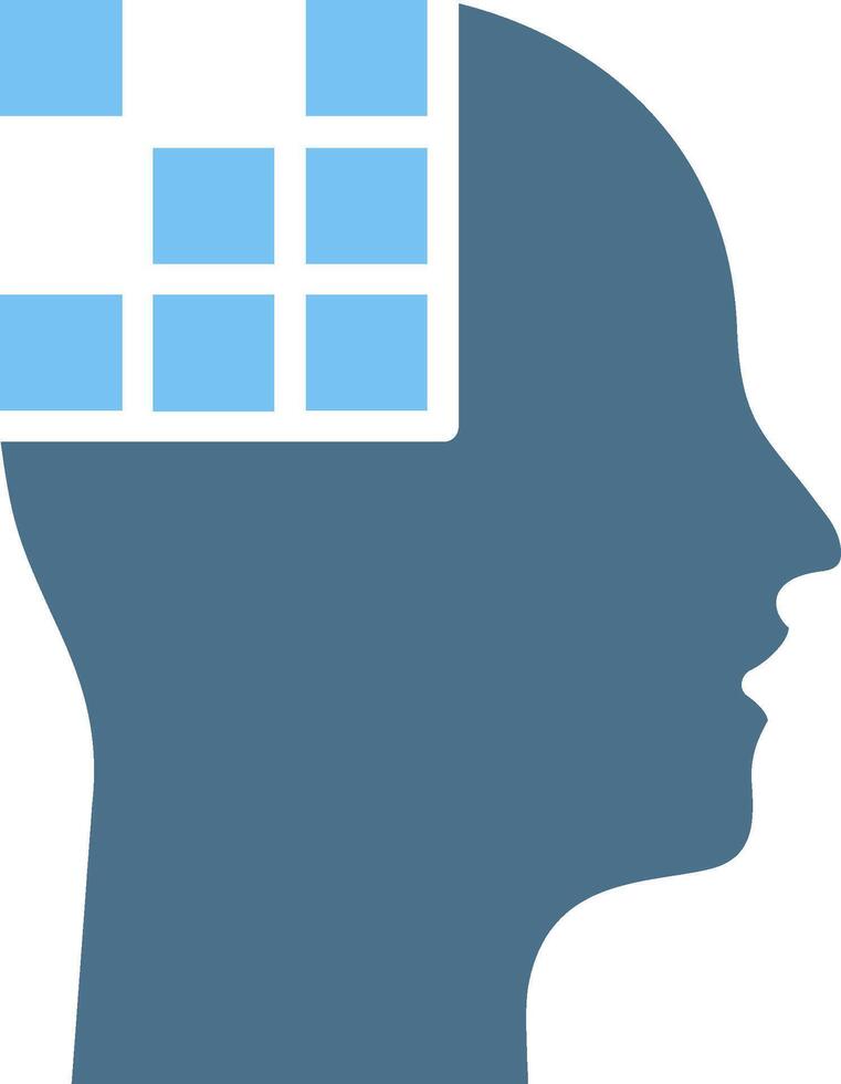 Dementia Glyph Two Color Icon Design vector
