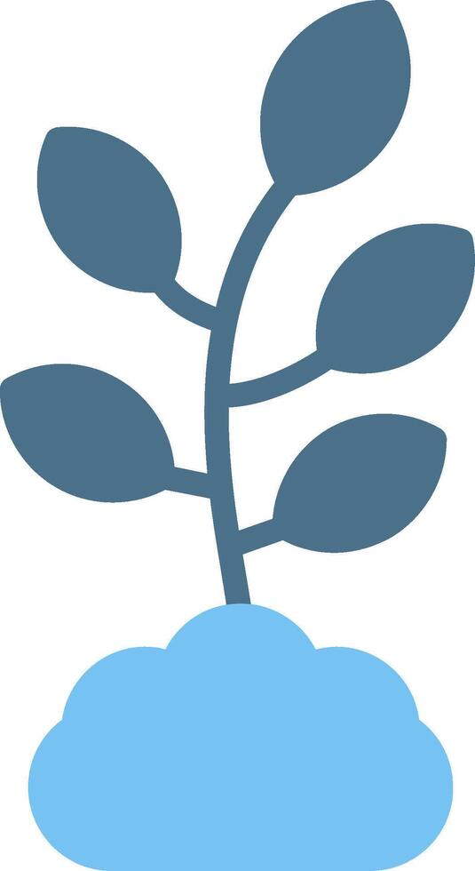 Plant Glyph Two Color Icon Design vector