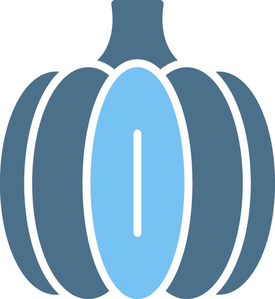 Pumpkin Glyph Two Color Icon Design vector
