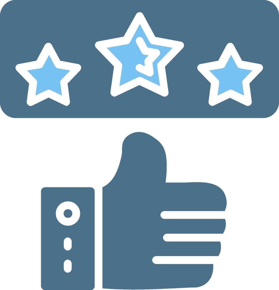 Rating Glyph Two Color Icon Design vector