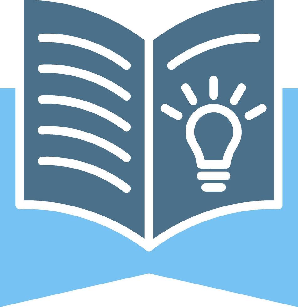 Learn Glyph Two Color Icon Design vector