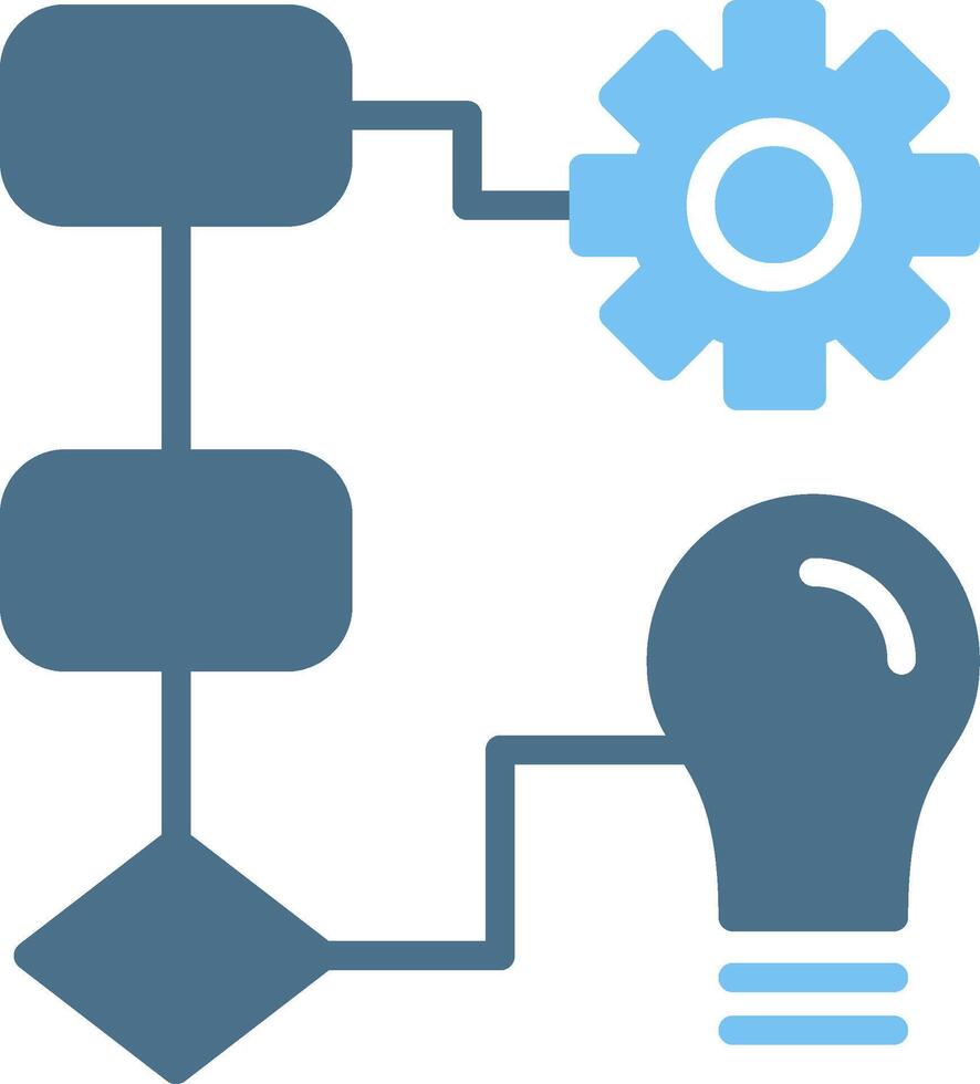 Workflow Glyph Two Color Icon Design vector