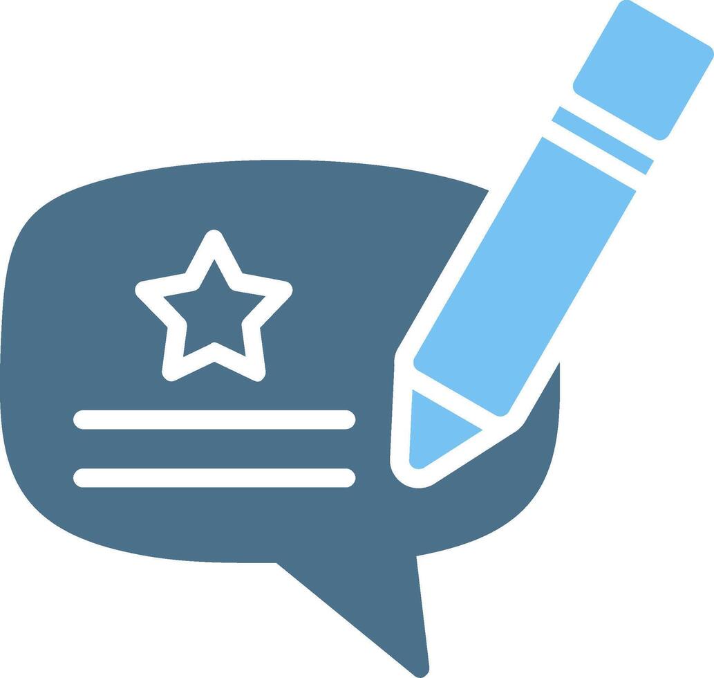 Feedback Glyph Two Color Icon Design vector