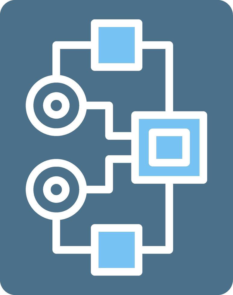 Plan Glyph Two Color Icon Design vector