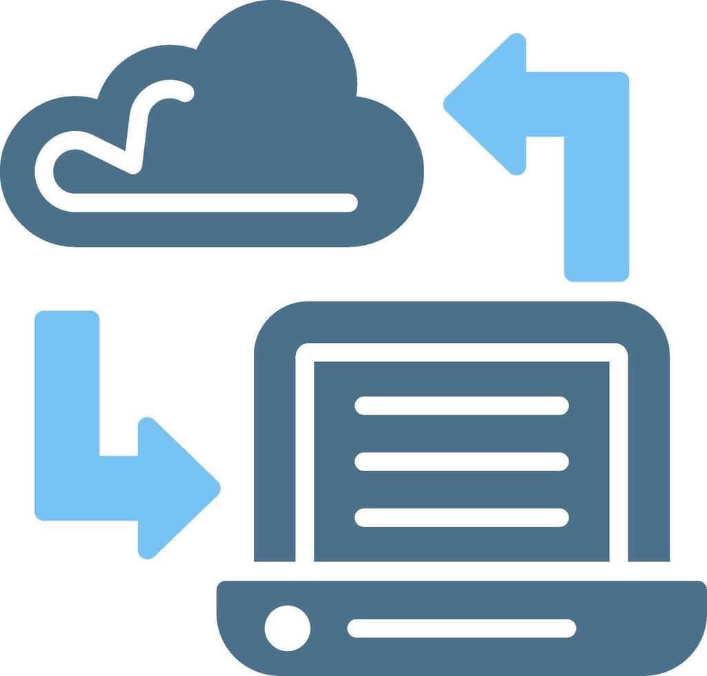 Data Transfer Glyph Two Color Icon Design vector
