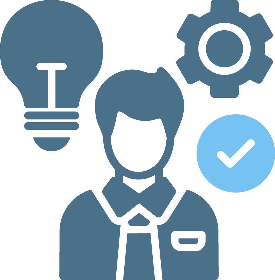 Competence Glyph Two Color Icon Design vector