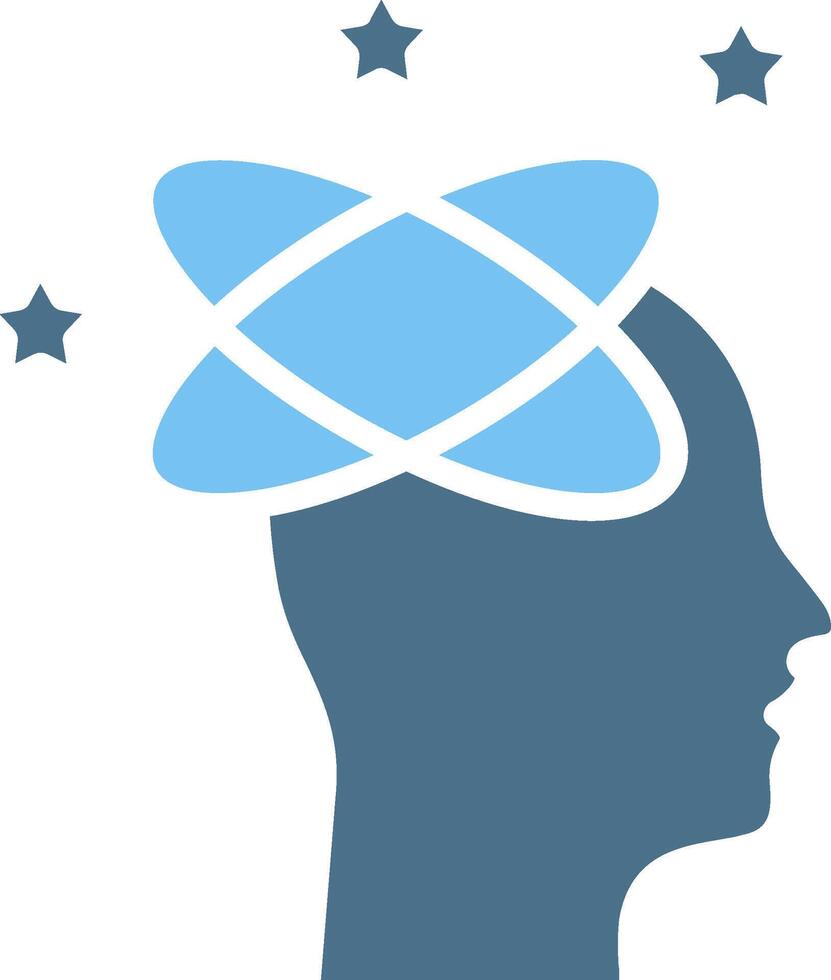 Dizzy Glyph Two Color Icon Design vector