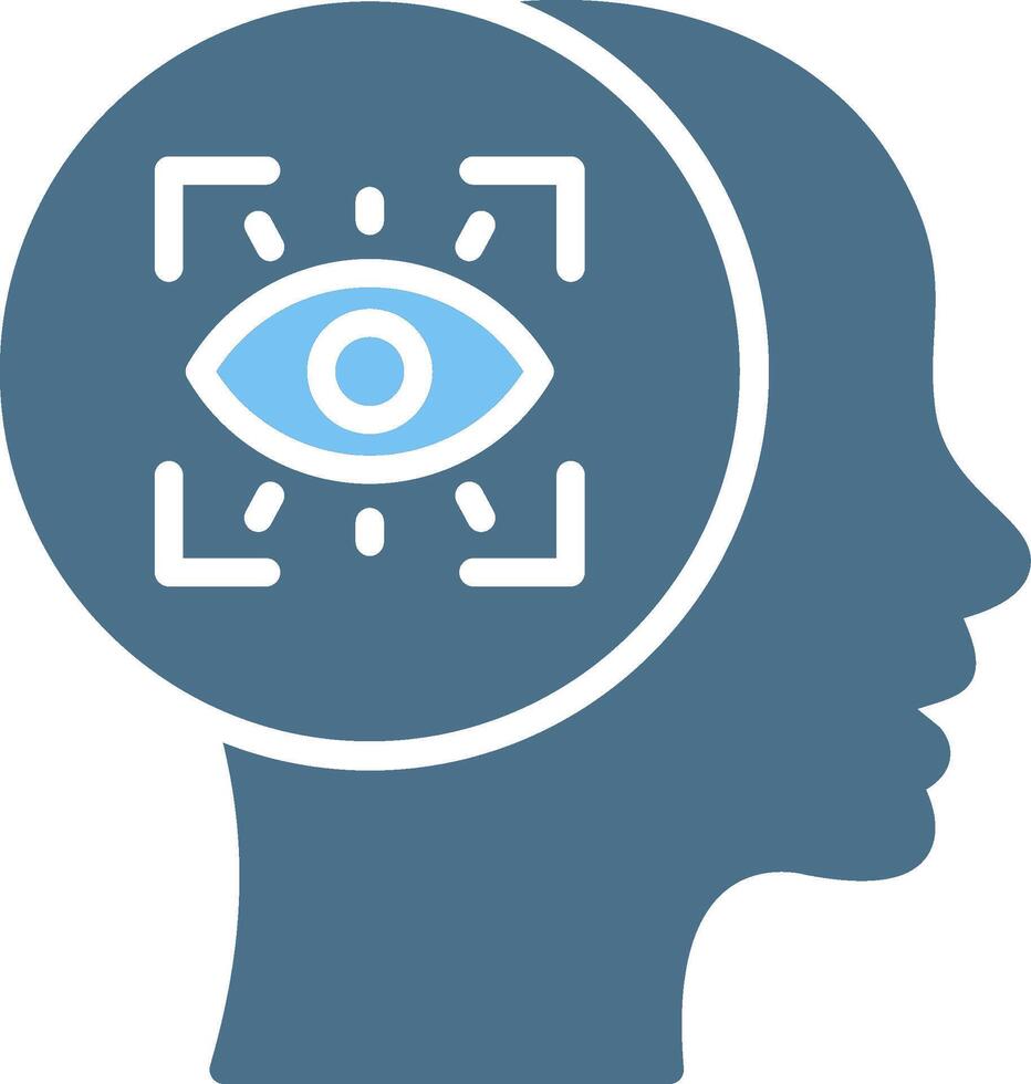 Vision Glyph Two Color Icon Design vector