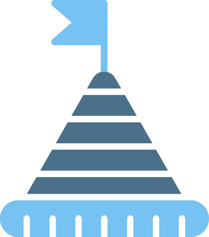 Traffic Cone Glyph Two Color Icon Design vector