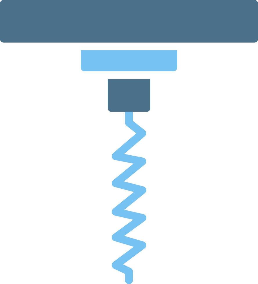 Corkscrew Glyph Two Color Icon Design vector