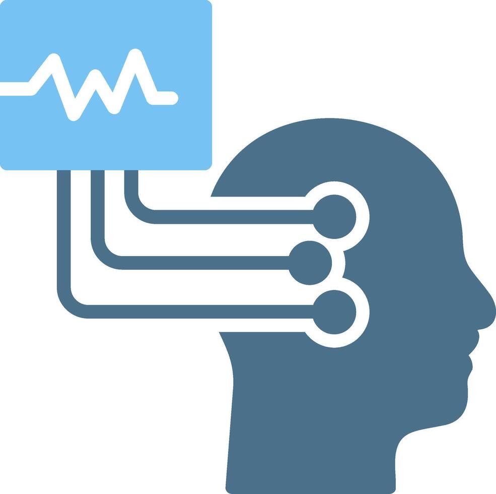 Eeg Glyph Two Color Icon Design vector