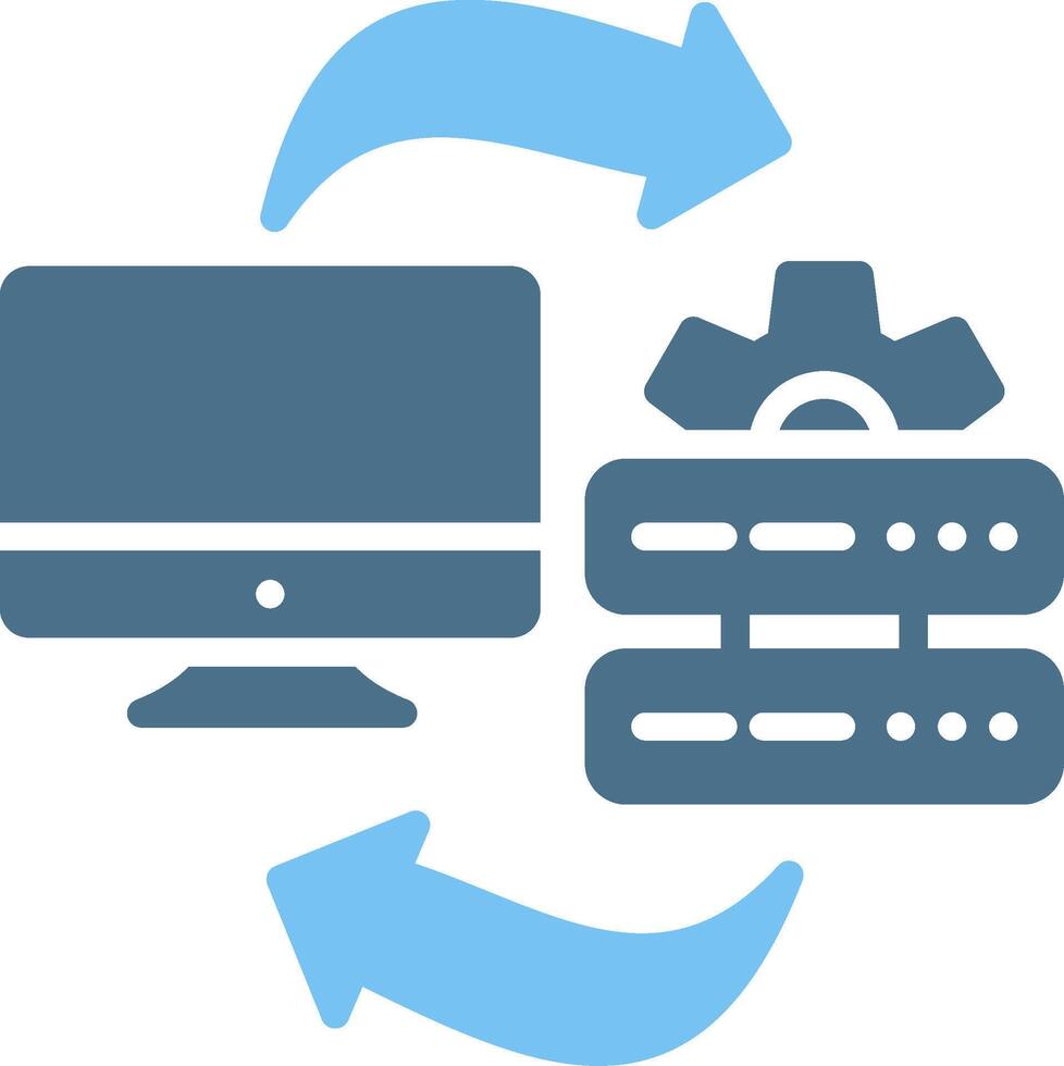 Data Transfer Glyph Two Color Icon Design vector