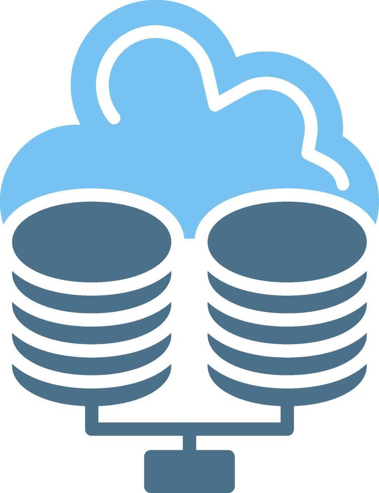 Database Glyph Two Color Icon Design vector