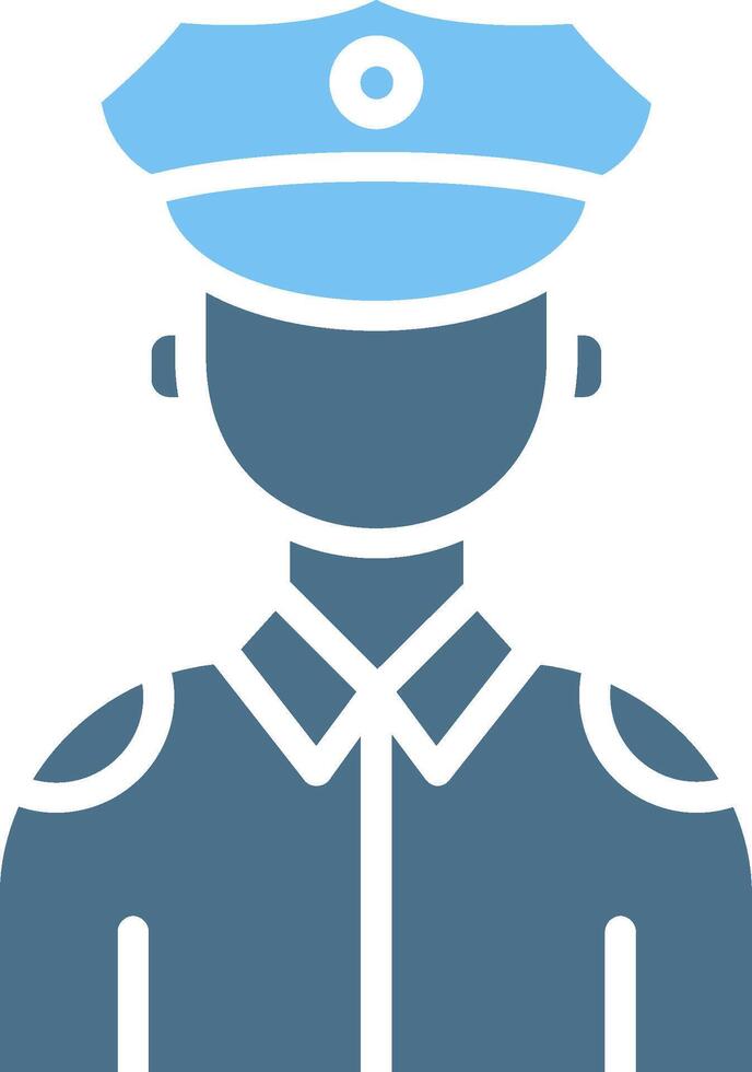 Police Officer Glyph Two Color Icon Design vector