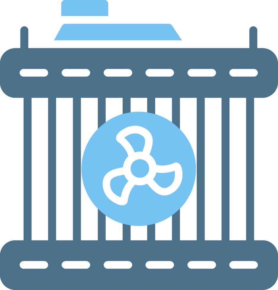 Radiator Glyph Two Color Icon Design vector