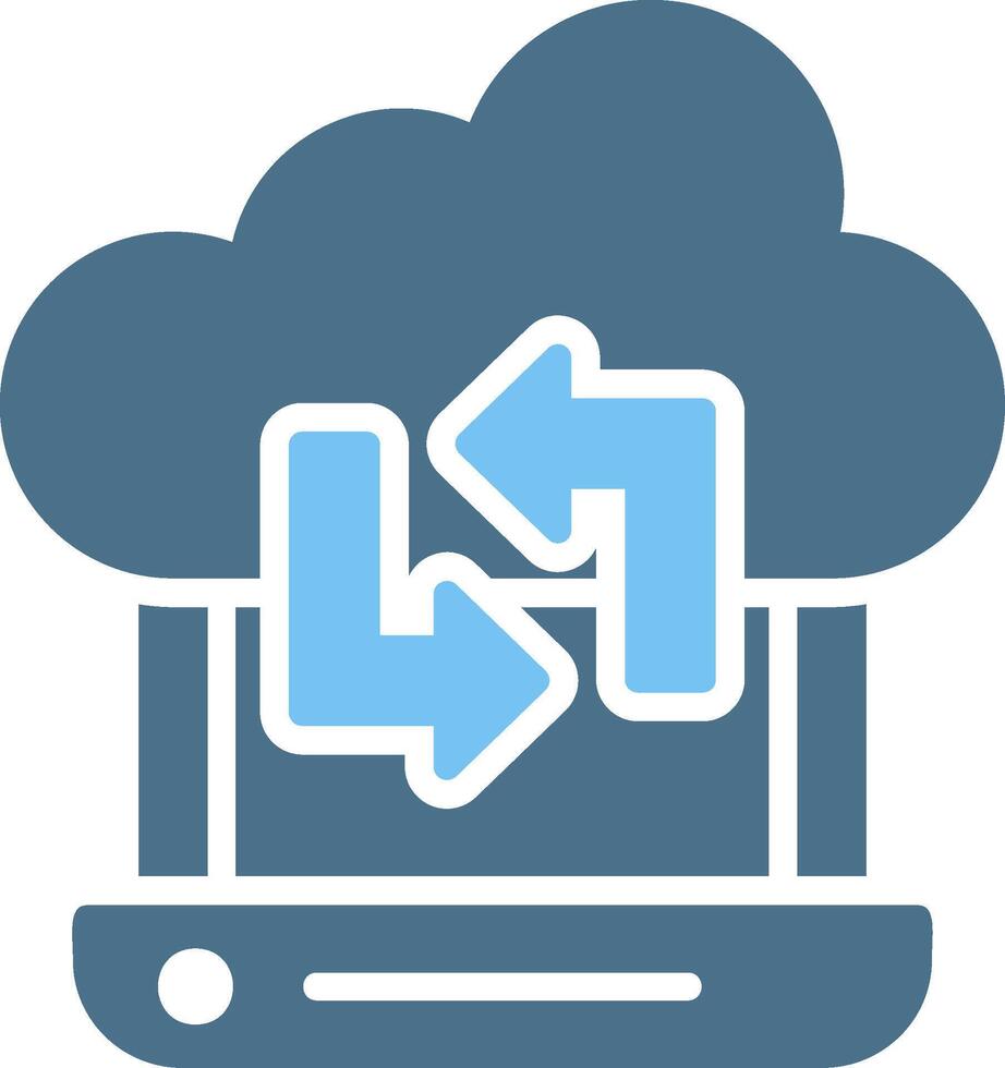 Syncing Glyph Two Color Icon Design vector